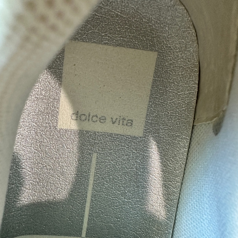 dolce vita Leather Platform Sneakers Size 7 White - Picture 5 of 9